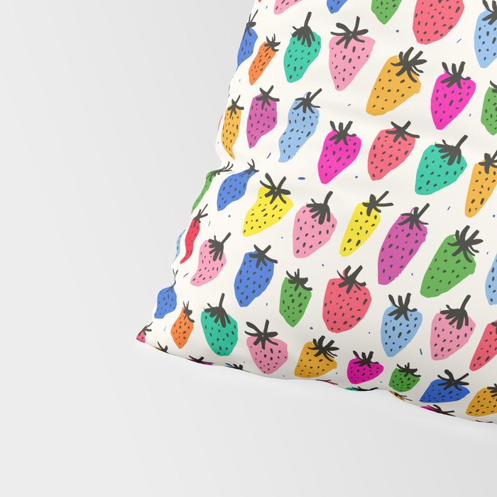 Rainbow Strawberries Pillow Sham Gallery Image 4