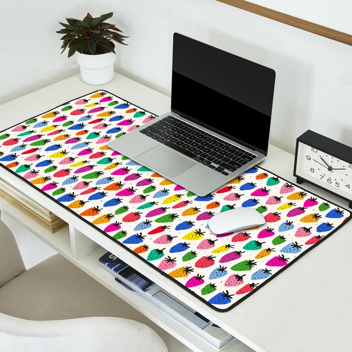 Rainbow Strawberries Desk Mat Gallery Image 2