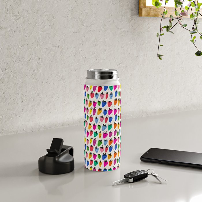 Rainbow Strawberries Water Bottle Gallery Image 4