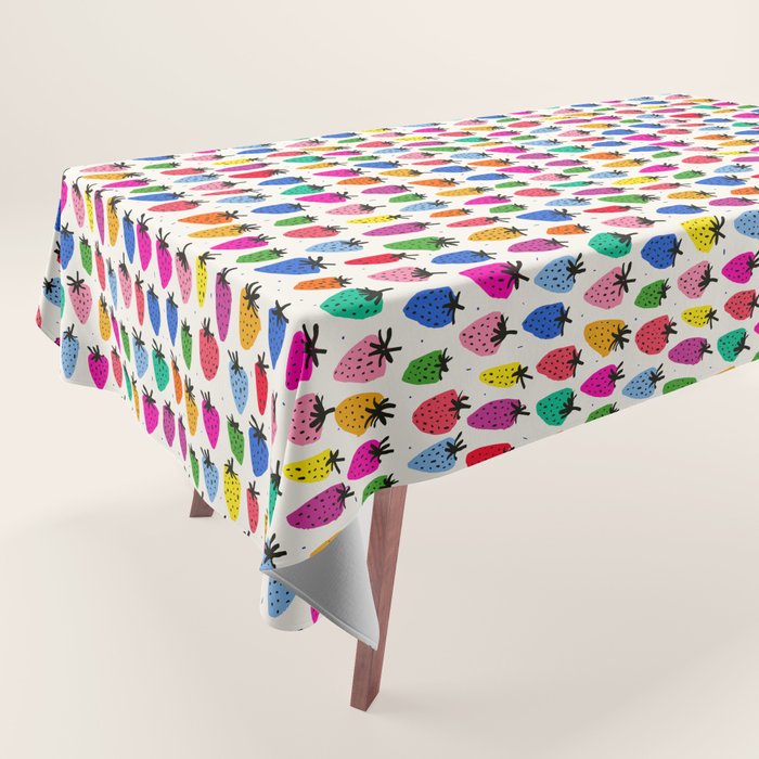 Rainbow Strawberries Tablecloth Gallery Image 1