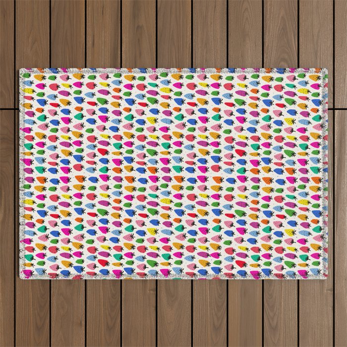 Rainbow Strawberries Outdoor Rug Gallery Image 1