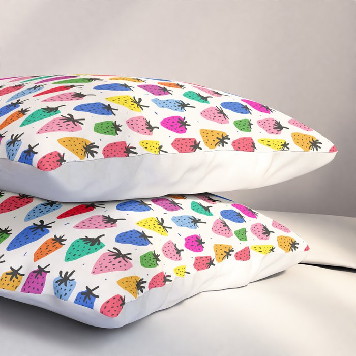 Rainbow Strawberries Pillow Sham Gallery Image 3