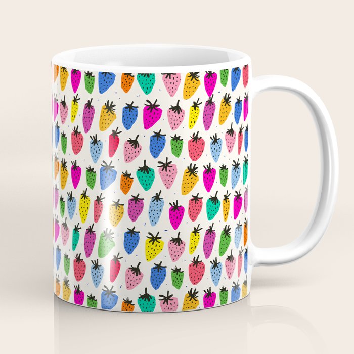 Rainbow Strawberries Coffee Mug Gallery Image 1