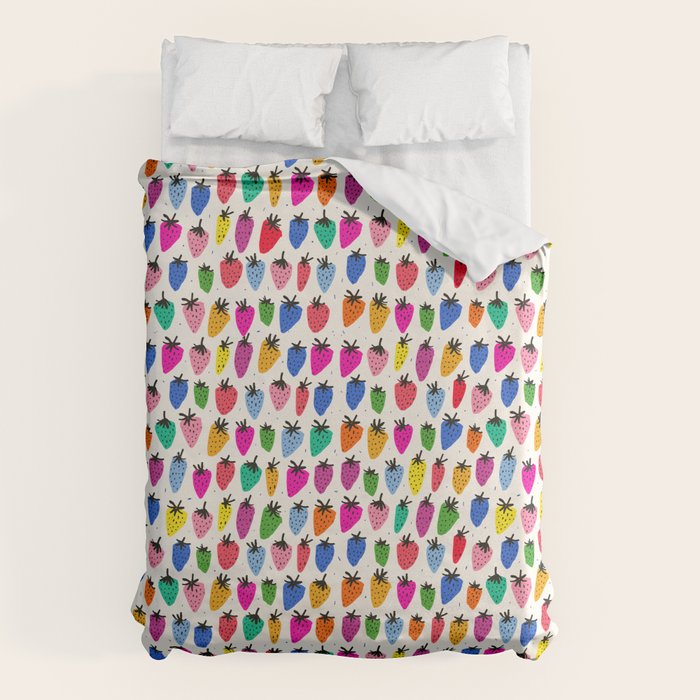 Rainbow Strawberries Duvet Cover Gallery Image 6