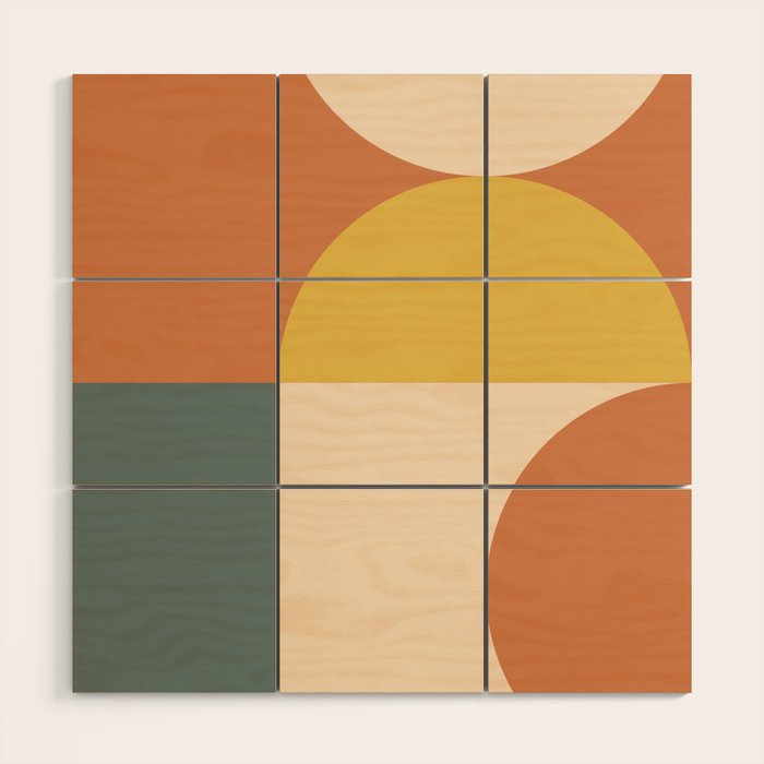 Abstract Geometric 04 Wood Wall Art Gallery Image 1