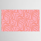 Abstract Line Pink and Orange Tablecloth Gallery Image 2