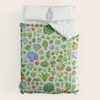 Baby succulents - mix (green) Comforter Gallery Image 6