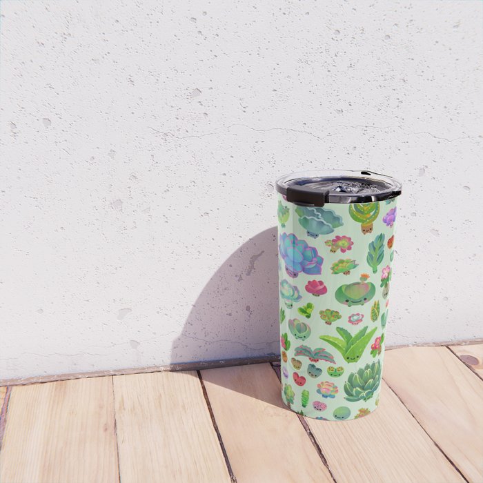 Baby succulents - mix (green) Travel Mug Gallery Image 4