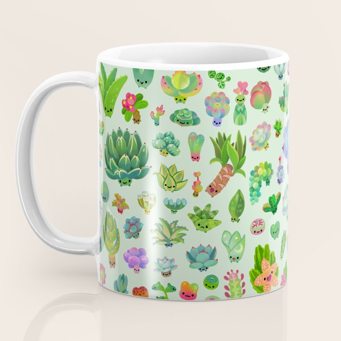 Baby succulents - mix (green) Coffee Mug Gallery Image 3