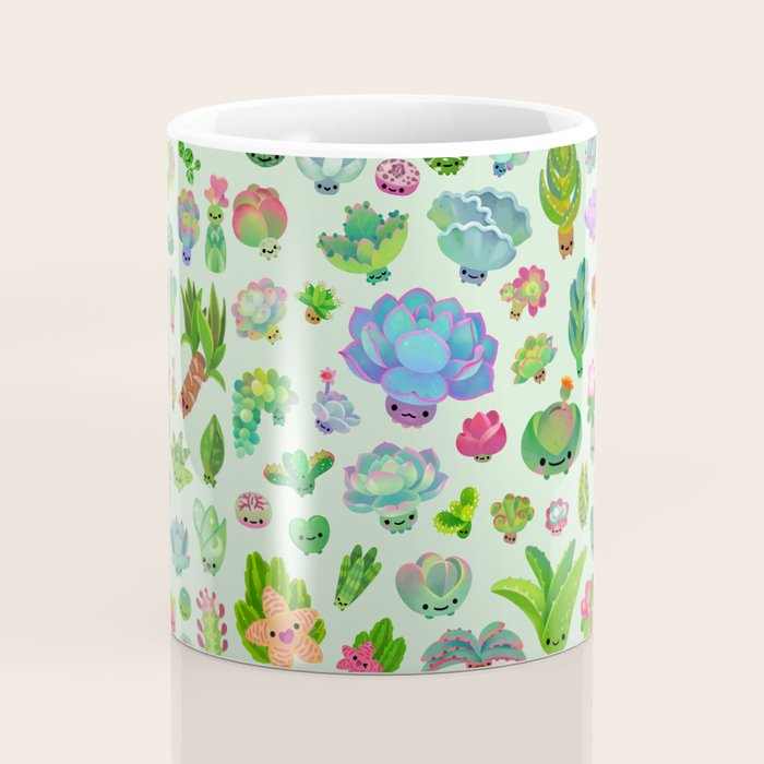 Baby succulents - mix (green) Coffee Mug Gallery Image 4