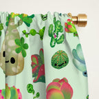 Baby succulents - mix (green) Window Curtain Gallery Image 2