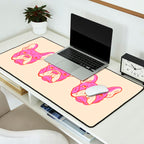 Hot Pink Bulldog Desk Mat Gallery Image 2