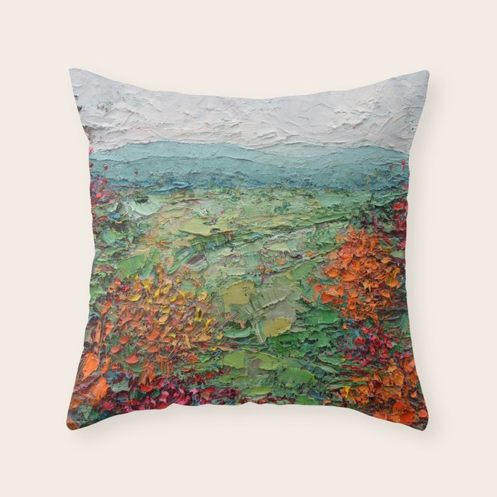 Autumnal Ridge Throw Pillow Gallery Image 1