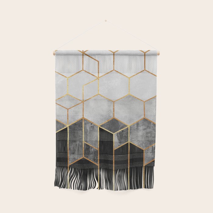 Charcoal Hexagons Wall Hanging Gallery Image 1