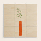 Little Vase Design Wood Wall Art Gallery Image 1