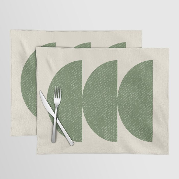Half Circle 3 - Green Placemat Gallery Image 1