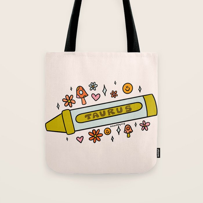 Taurus Crayon Tote Bag Gallery Image 1
