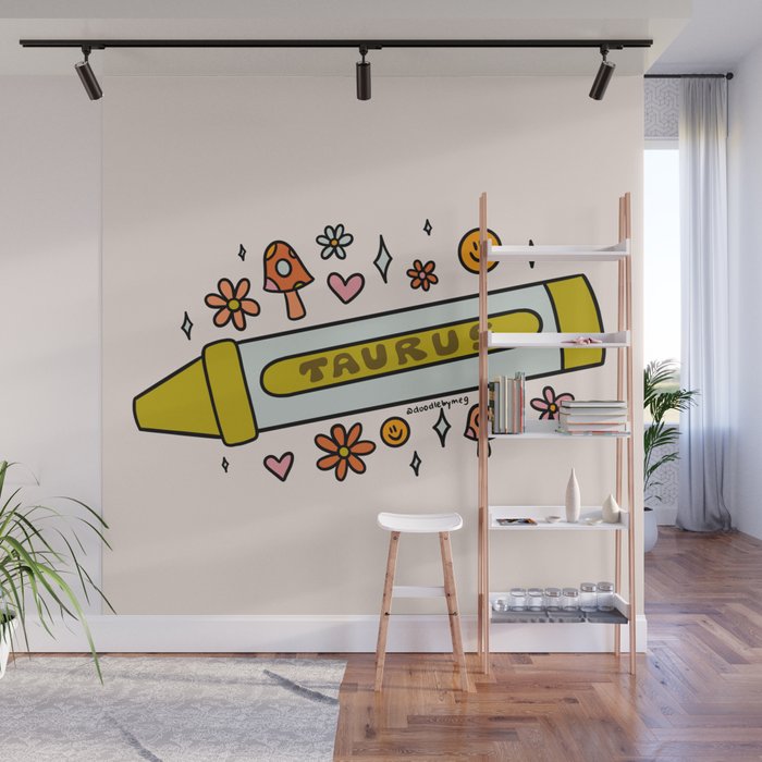 Taurus Crayon Wall Mural Gallery Image 1