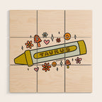 Taurus Crayon Wood Wall Art Gallery Image 1