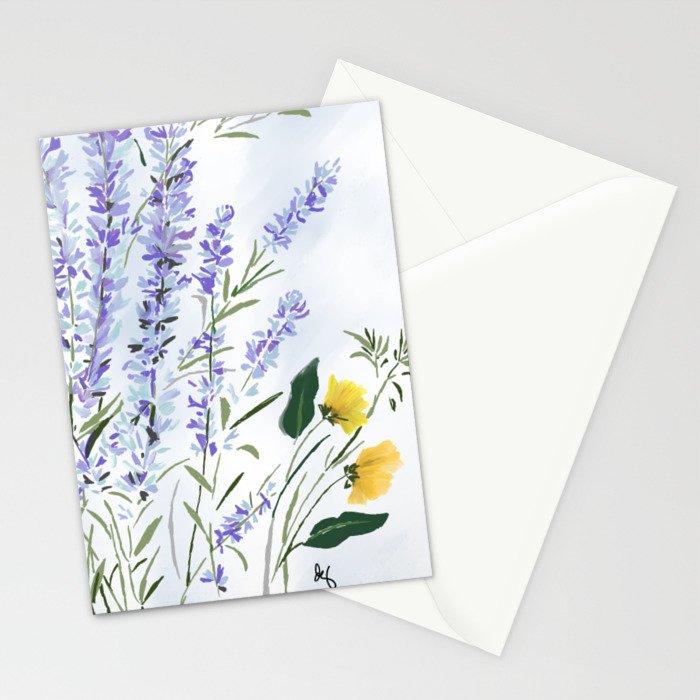 Lavender Meadow - Impression Stationery Card Gallery Image 2