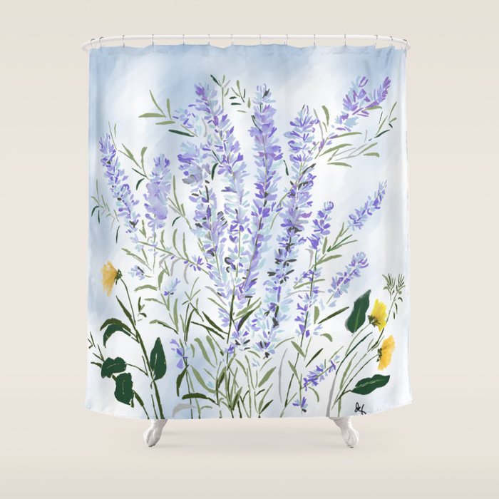 Lavender Meadow - Impression Shower Curtain Gallery Image 1