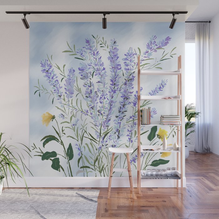 Lavender Meadow - Impression Wall Mural Gallery Image 1
