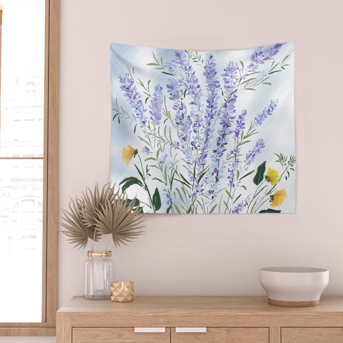 Lavender Meadow - Impression Wall Tapestry Gallery Image 2