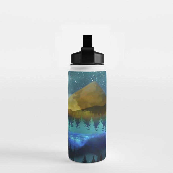 Silent Forest Night Water Bottle Gallery Image 2