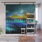 Silent Forest Night Wall Mural Gallery Image 1