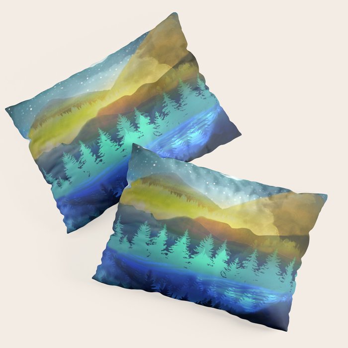 Silent Forest Night Pillow Sham Gallery Image 3