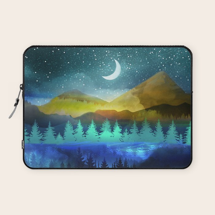 Silent Forest Night Laptop Sleeve Gallery Image 1