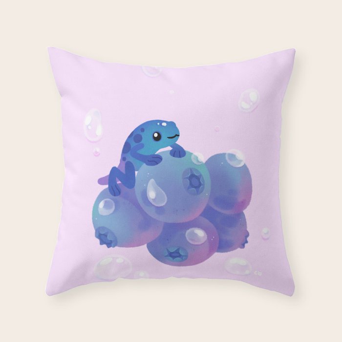 Blueberry poison yogurt 1 Throw Pillow Gallery Image 6