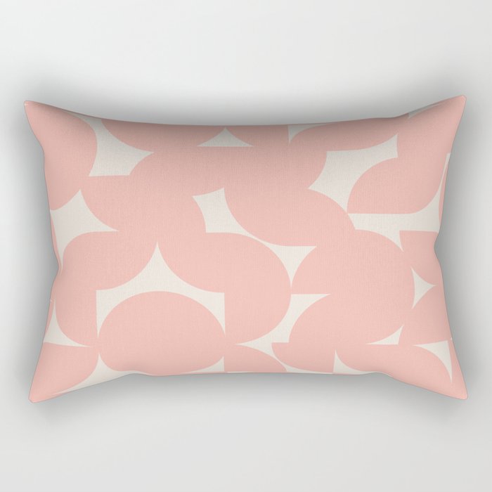 Contemporary Geometric Shapes - Soft Pink Rectangular Pillow Gallery Image 2