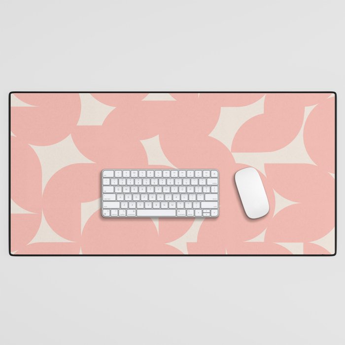 Contemporary Geometric Shapes - Soft Pink Desk Mat Gallery Image 1