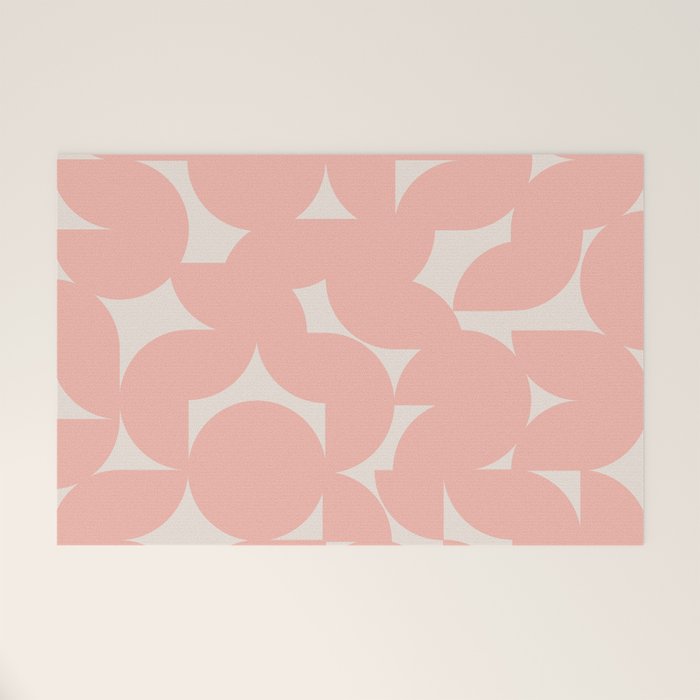 Contemporary Geometric Shapes - Soft Pink Welcome Mat Gallery Image 1