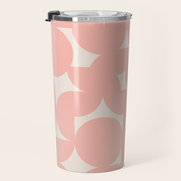 Contemporary Geometric Shapes - Soft Pink Travel Mug Gallery Image 3