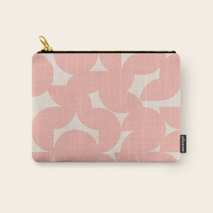 Contemporary Geometric Shapes - Soft Pink Carry All Pouch Gallery Image 1