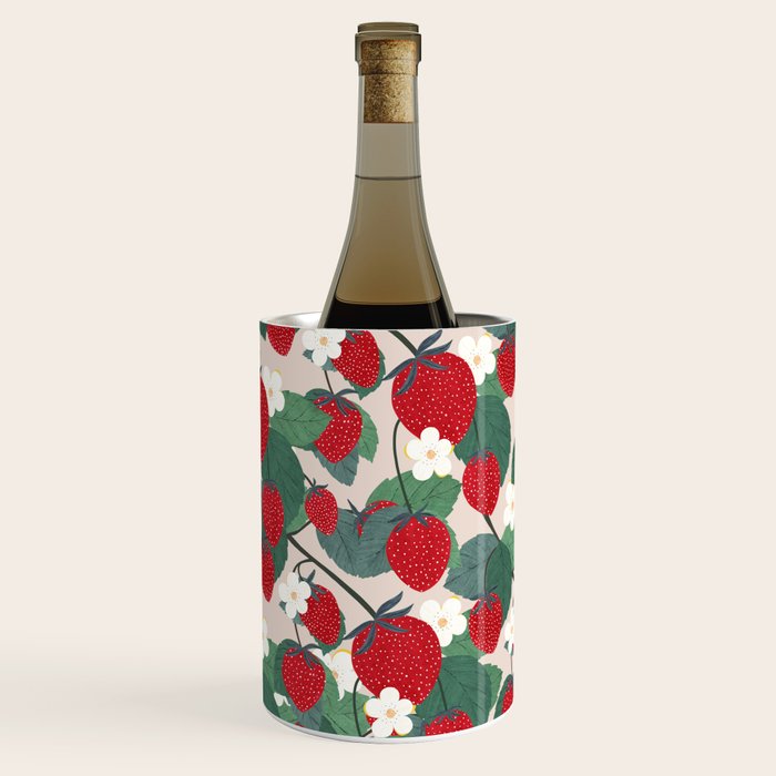 Strawberries and leaves Wine Chiller Gallery Image 3