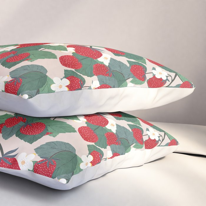 Strawberries and leaves Pillow Sham Gallery Image 3