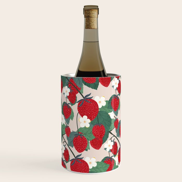 Strawberries and leaves Wine Chiller Gallery Image 2