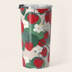 Strawberries and leaves Travel Mug Gallery Image 3