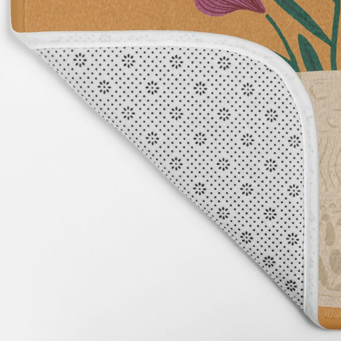 Ivory Vintage Flower Vase on Marigold Bath Mat Gallery Image 2