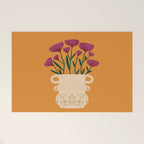 Ivory Vintage Flower Vase on Marigold Welcome Mat Gallery Image 1