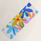 Playful Petals Mid Century Bold Groovy Flower Garden  Yoga Mat Gallery Image 1