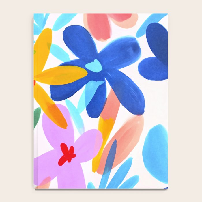 Playful Petals Mid Century Bold Groovy Flower Garden  Notebook Gallery Image 4