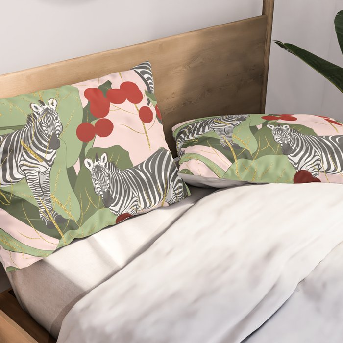 Zebra Harem #society6 #decor #buyart Pillow Sham Gallery Image 2