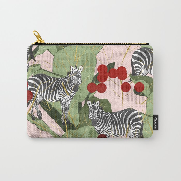 Zebra Harem #society6 #decor #buyart Carry All Pouch Gallery Image 1