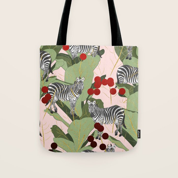 Zebra Harem #society6 #decor #buyart Tote Bag Gallery Image 1