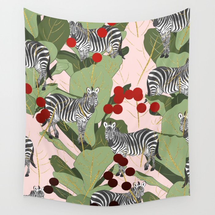 Zebra Harem #society6 #decor #buyart Wall Tapestry Gallery Image 4
