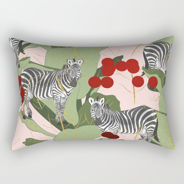 Zebra Harem #society6 #decor #buyart Rectangular Pillow Gallery Image 2